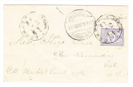 1901 Brief Von Harput Nach USA Transit-Stempel Stamboul + N.Y. AK-stempel S. Bernardino Und  Flagge - Cartas & Documentos