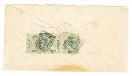 1876 Briefhülle Von Konya Nach Tarsous Mit 3er-Streifen Mi#20 Gest. 3-Rahmen-Kasten "Konya" - Storia Postale