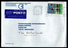 New Zealand 1994: AirMail Cover From Tauranga To The Netherlands, 19-12-1994 - Briefe U. Dokumente