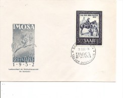 Sarre -Journée Du Timbre 1952 -cheval  ( FDC De 1952 à Voir) - FDC
