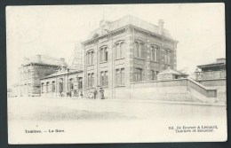 Tamines. La Gare  En Gros Plan. Animée.   Circulé En 1903. - Sambreville