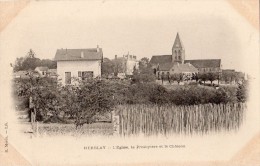 HERBLAY L'EGLISE LE PRESBYTERE ET LE CHATEAU CARTE PRECURSEUR - Herblay