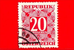 AUSTRIA - USATO - 1949 - Numero - Cifra - Sovrattassa - Postage Due - 20 - Segnatasse