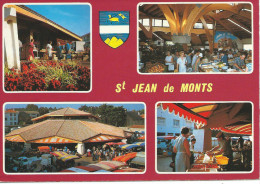 Cp , MARCHÉS , Le Marché Couvert à Saint-Jean-de-Monts - Mercati