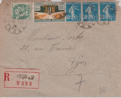 1925 - ENVELOPPE RECOMMANDÉE De LYON - Briefe U. Dokumente