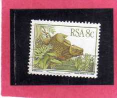 SUD SOUTH AFRICA RSA AFRIQUE 1982 Prehistoric Animals (Karoo Fossils). Bradysaurus ANIMALI PREISTORICI CENT.8 USATO USED - Ongebruikt