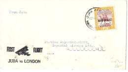 LBL26B - SOUDAN ENVELOPPE AVION 1ER VOL JUBA / LONDON 12/3/1931 - Sudan (...-1951)