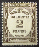 FRANCE                TAXE  62         NEUF* - 1859-1959 Nuevos