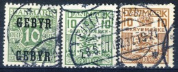 ##K159. Denmark 1923-30. GEBYR. Michel 14-16. Used(o) - Segnatasse