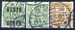 ##K159. Denmark 1923-30. GEBYR. Michel 14-16. Used(o) - Postage Due