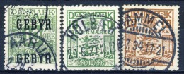 ##K162. Denmark 1923-30. GEBYR. Michel 14-16. Used(o) - Portomarken