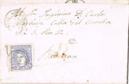 9626. Carta Entera ALFORJA (Tarragona) 1871, Fechador REUS - Storia Postale