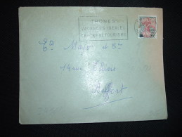 LETTRE TP MARIANNE A LA NEF 25F OBL.MEC. VARIETE 12-10-1959 THONES (70 HAUTE-SAONE) - 1959-1960 Marianne à La Nef