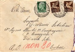 1945 LETTERA  CON ANNULLO NAPOLI - Luftpost