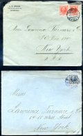 DENMARK TO USA 4 Covers 1909/1913, VERY NICE! - Storia Postale