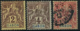 France, Gabon : N° 17 à 19 Oblitéré Année 1904 - Gebruikt