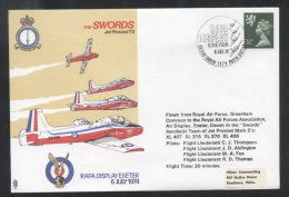 Great Britain 1974 RAF - The Swords Jet Provost T5 K.373 - Entiers Postaux