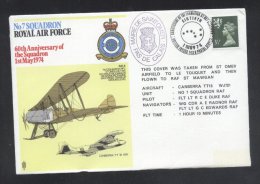 Great Britain 1974 RAF 7 Squadron - 60th Anniversary K.378 - Entiers Postaux