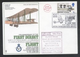 Great Britain 1969 RAF - First Direct Transatlantic Flight K.388 - Entiers Postaux