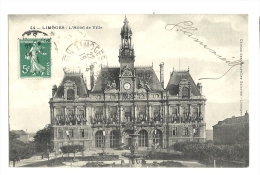 Cp, 87, Limoges, L'Hôtel De Ville,  Voyagée 1911 - Limoges
