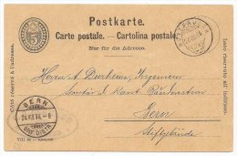 Switzerland 1894 Postal History Rare Old Postcard Postal Stationery Mi.P26 Monfaucon Jura To Bern D.759 - Briefe U. Dokumente