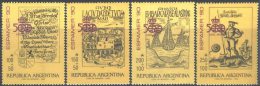 ARGENTINA   -  HISTORY Of COLUMBUS - EXHIBITION STAMPS  ESPAMER - PAINTING -  **MNH - 1989 - Christophe Colomb