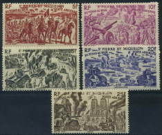 France, Saint Pierre Et Miquelon : Poste Aérienne N° 12 à 16 Xx Année 1946 - Nuevos