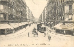 69 LYON - La Rue De La République - Tramways - Other & Unclassified