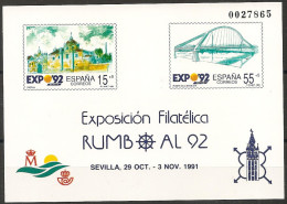 1991-PRUEBA Nº 23-EXPO.FILAT. RUMBO AL 92. EXPO DE SEVILLA-NUEVO - Ensayos & Reimpresiones