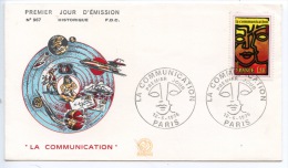 Enveloppe 1er Jour émission La Communication Paris 1976 - N°967 Historique FDC - Aéroports De Paris