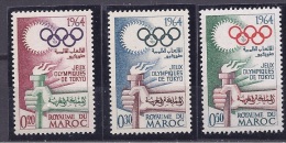 Morocco1964: Yvert 476-8mnh** - Summer 1964: Tokyo