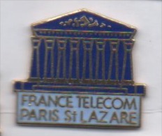 Superbe Pin´s En EGF , France Télécom , Paris St Lazare - France Telecom