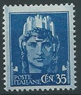 1945 LUOGOTENENZA 35 CENT SENZA FILIGRANA MNH ** - ED580 - Nuovi