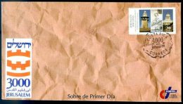 JUDAICA - COSTA RICA - 3000 YEARS JERUSALEM FDC, VF - Jewish