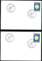 JUDAICA - ARGENTINA 65 ANNIV LIBERATION CONCENTRATION FIELDS Cancel On 2 Covers - Joodse Geloof