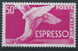 1945-52 ITALIA ESPRESSO 50 LIRE RUOTA MNH ** - ED587 - Correo Urgente/neumático