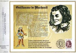 Feuillet Tirage Limité CEF 428 Guillaume De Machault - Lettres & Documents