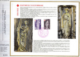 Feuillet Tirage Limité CEF 379 A Sculptures E L'église De Brou Croix-rouge - Lettres & Documents