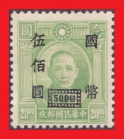 SI53D CHINESE CHINA Overprinted MINT NEVER HINGED Decals To The Back Of The Overprint RARE - 1941-45 Noord-China