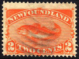 Newfoundland #48 Used 2c Red Orange Codfish From 1887 - 1865-1902