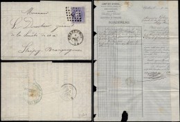 Belgium 1872 Postal History Rare Cover + Content Charleroi To Bracquegnies D.910 - Enveloppes