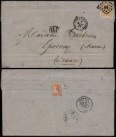 Belgium 1871 Postal History Rare Cover Bruxelles Nord To Epernay France D.911 - Briefe