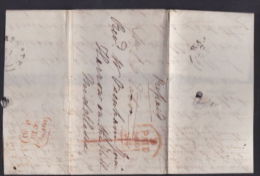 Great Britain 1840 Postal History Rare Pre-Stamp Cover + Content Middlesex D.929 - Covers & Documents