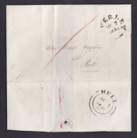 Great Britain 1841 Postal History Rare Pre-Stamp Cover + Content Verley To Hull D.930 - Cartas & Documentos