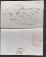 Great Britain 1844 Postal History Rare Pre-Stamp Cover + Content Cirencester D.931 - Covers & Documents