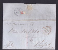 Great Britain 1847 Postal History Rare Pre-Stamp Cover + Content Manchester D.934 - Storia Postale