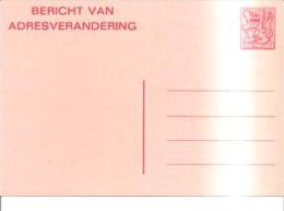 79555)INTERO POSTALE NUOVA  BERICHT VAN ADRESVERANDEING  7,5 FR - Avis Changement Adresse