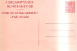 79558) INTERO POSTALE NUOVA  BERICHT VAN ADRESVERANDEING  7,5 FR - Addr. Chang.