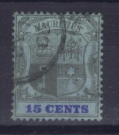 W1248 - MAURITIUS 1902 , 15 Cent Yvert N. 117 Usato. Fil CA - Mauritius (...-1967)