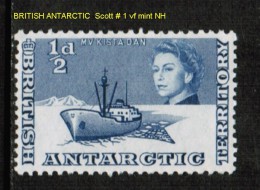 BRITISH ANTARCTIC TERRITORY   Scott  # 1** VF MINT NH - Unused Stamps